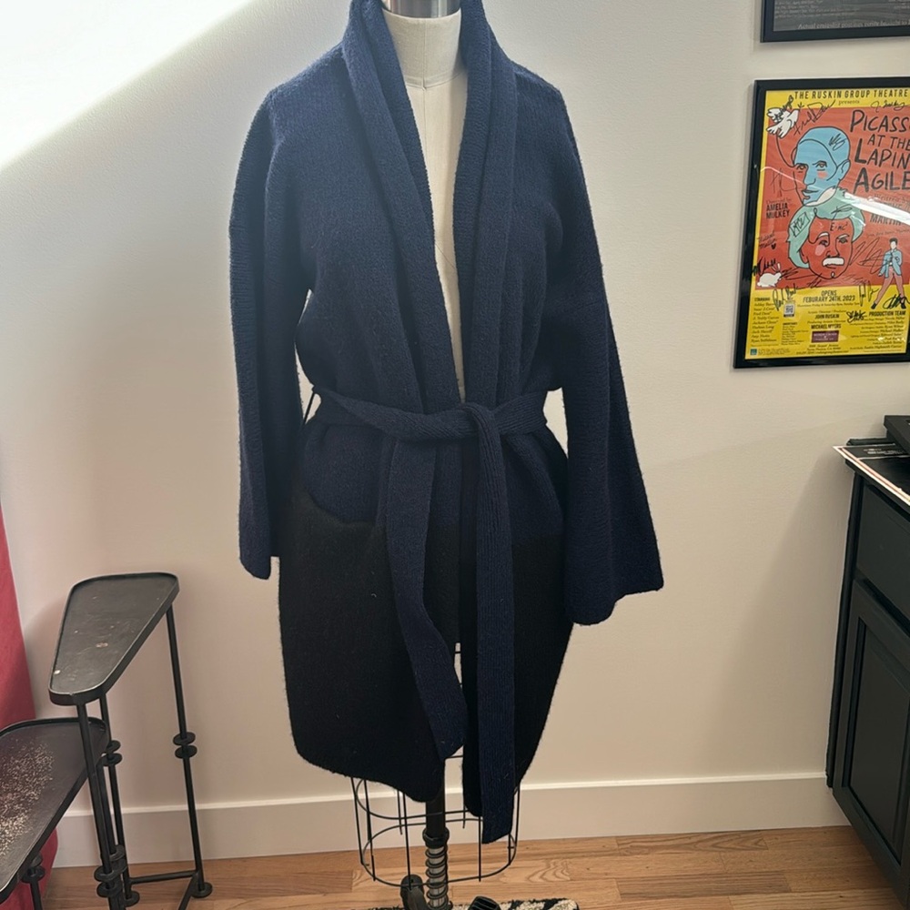 Zadig & Voltaire navy black plush sweater XS/S